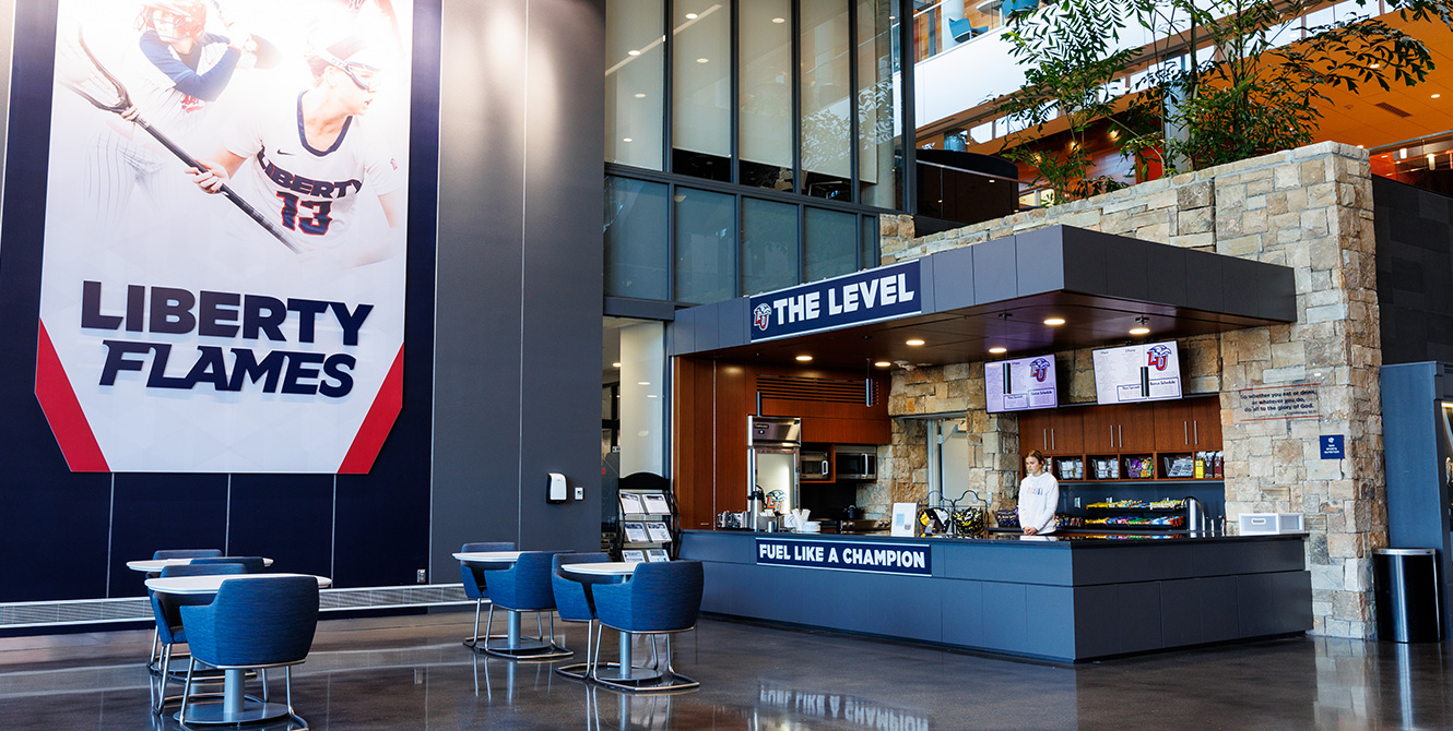 Liberty University Flames Performance Health Sports Nutrition Center The Level food